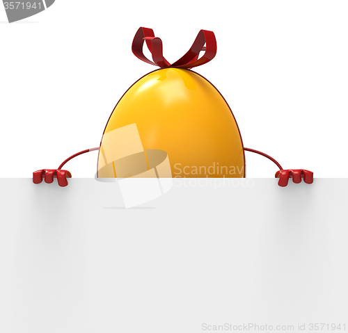 Image of Easter Egg Indicates Empty Space And Copy