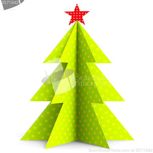 Image of Xmas Tree Means Merry Christmas And Backdrop