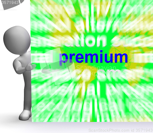 Image of Premium Word Cloud Sign Shows Best Bonus Premiums