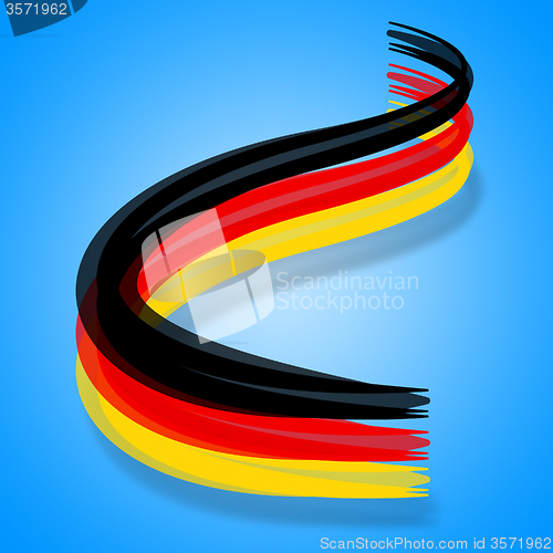 Image of Germany Flag Indicates Patriot National And Deutch