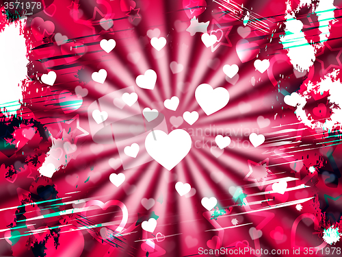 Image of Heart Grunge Means Valentine\'s Day And Design