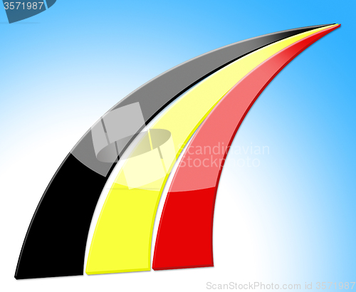 Image of Flag Belgium Indicates Euro National And Patriotic