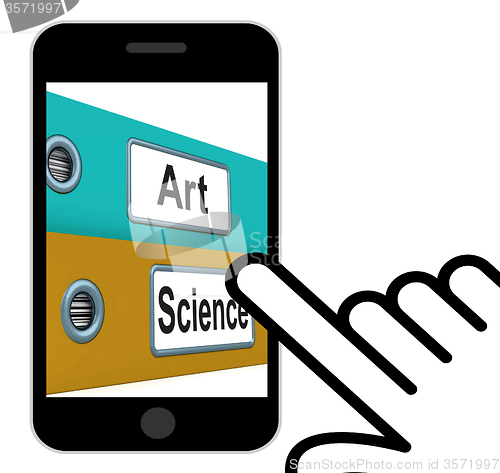 Image of Art Science Folders Displays Humanities Or Sciences