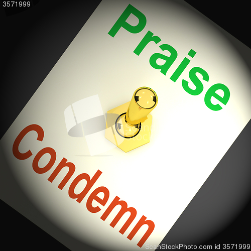 Image of Praise Condemn Switch Means Congratulating Or Telling Off