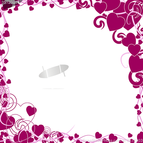 Image of Red Floral Represents Blank Space And Bloom