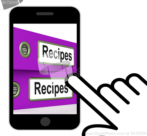 Image of Recipes Folders Displays Meals And Cooking Instructions