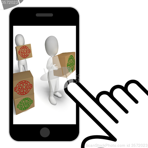 Image of Passed And Failed Boxes Displays Product Testing Or Verification