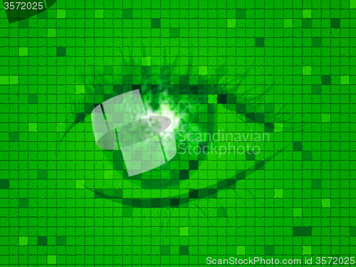Image of Green Eye Represents Backdrop Design And Eyesight
