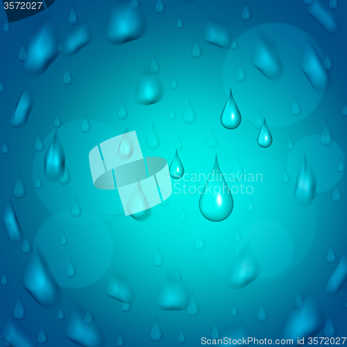 Image of Rain Drop Shows Downpour Rains And Raindrop