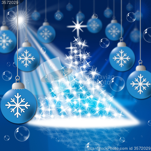 Image of Xmas Balls Represents Merry Christmas And Decoration