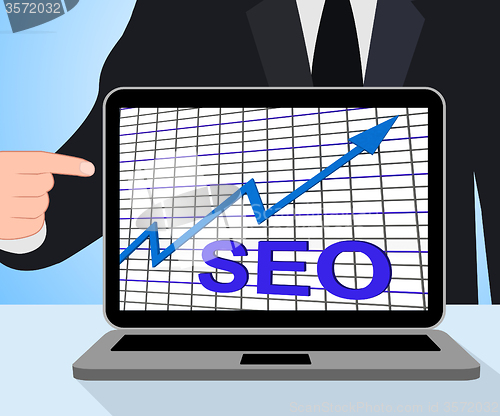 Image of SEO Chart Graph Displays Increase Search Engine Optimization