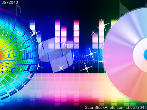 Image of Color Equaliser Indicates Sound Track And Amplifier