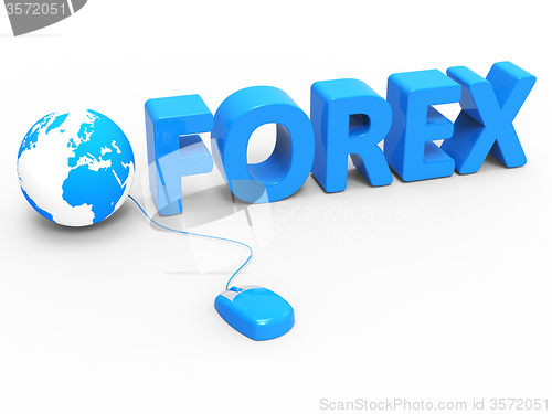 Image of Internet Forex Shows World Wide Web And Earth