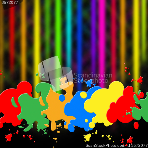 Image of Splash Background Indicates Paint Colors And Splattered