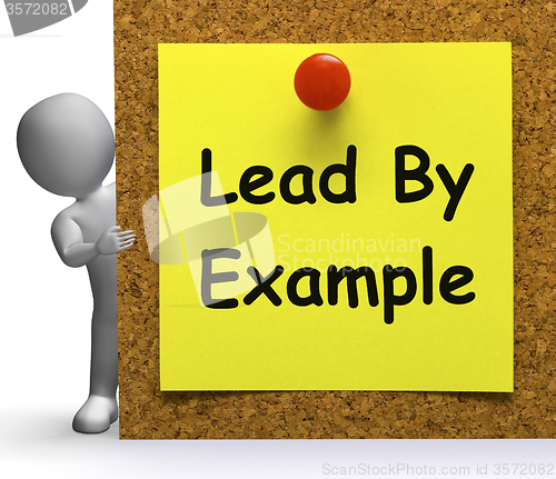 Image of Lead By Example Note Means Mentor Or Inspire