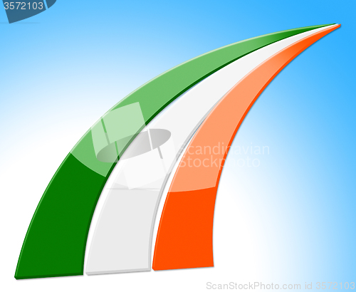 Image of Flag Stripes Means National Nation And Ireland