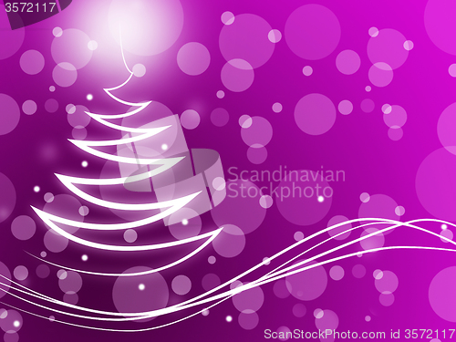 Image of Xmas Tree Shows Bokeh Lights And Artistic