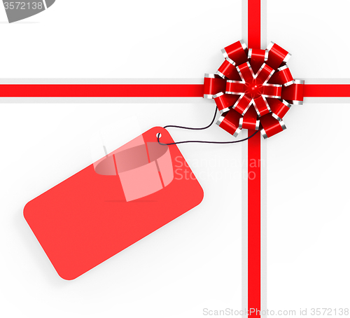 Image of Gift Tag Means Text Space And Celebration