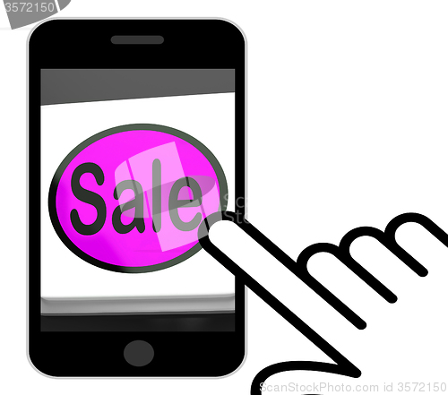 Image of Sales Button Displays Promotions And Deals