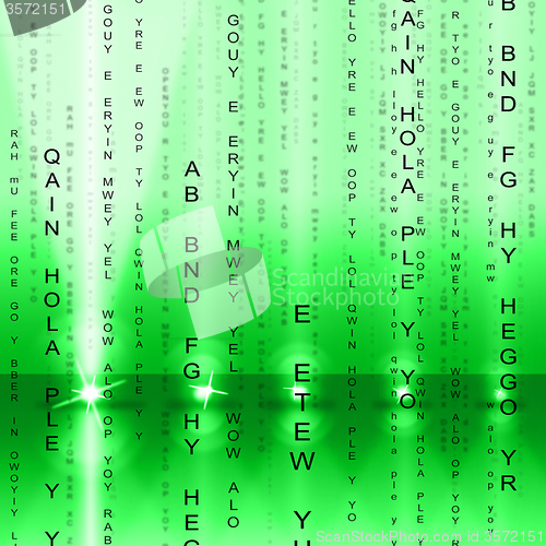 Image of Matrix Tech Means Coding Digital And Hi-Tech