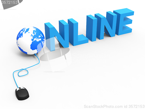 Image of Global Online Means World Wide Web And Net