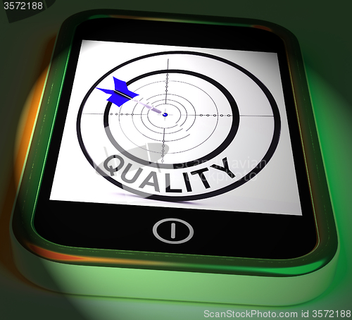 Image of Quality Smartphone Displays Excellent Goods And Customer Satisfa