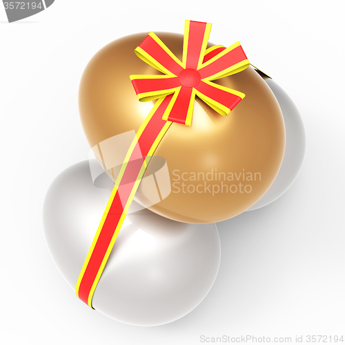 Image of Easter Egg Shows Golden Wealth And Prosper