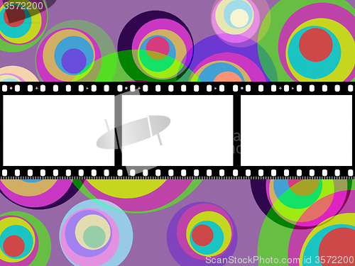 Image of Filmstrip Copyspace Indicates Color Colour And Multicoloured