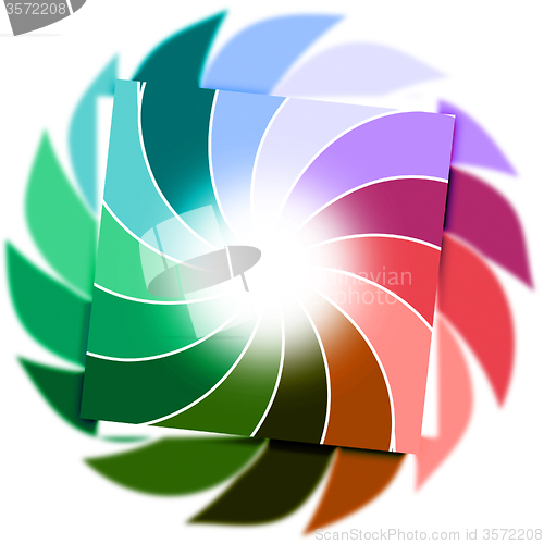 Image of Background Color Indicates Circular Multicolored And Spectrum