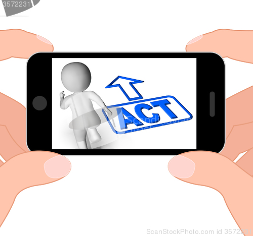 Image of Act And Running Character Displays Urgent Action