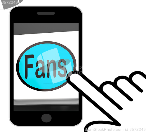 Image of Fans Button Displays Follower Or Internet Fan