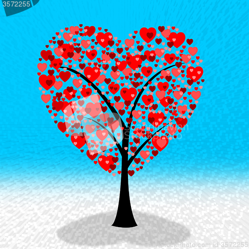 Image of Hearts Tree Shows Valentines Day And Affection