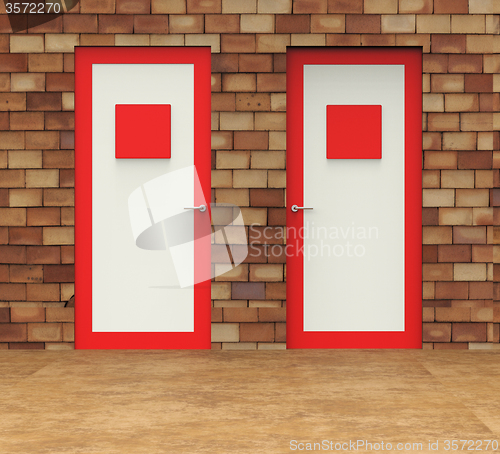 Image of Choice Doors Means Choosing Decision And Doorframe