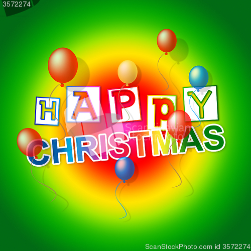 Image of Happy Christmas Indicates Xmas Greeting And Celebrate