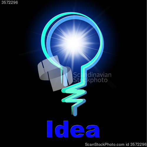 Image of Light Bulb Represents Lightbulb Idea And Creativity