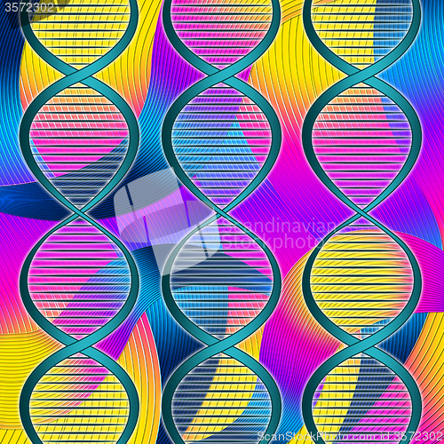 Image of Color Dna Represents Colors Genome And Colorful