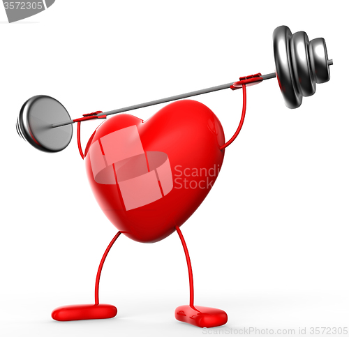 Image of Fitness Weights Means Valentine Day And Athletic