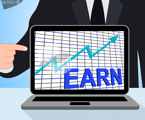 Image of Earn Graph Chart Displays Increase Earnings Growing