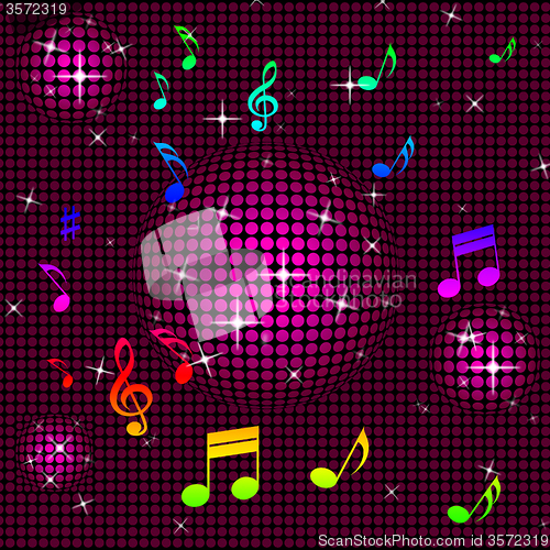 Image of Background Pink Shows Hi Tech And Clef