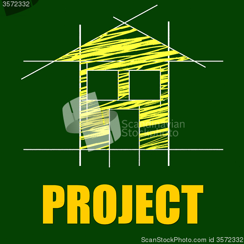 Image of Construction Plans Means Project Management And Apartment