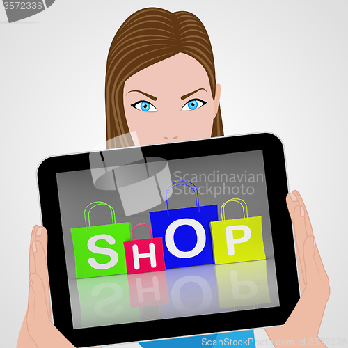 Image of Shop Bags Displays Retail Shopping and Buying
