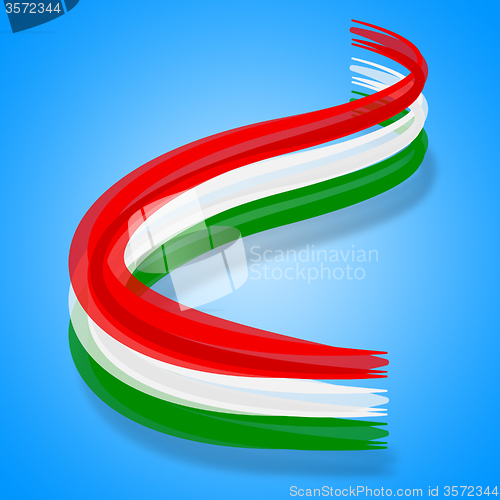 Image of Flag Hungary Represents Patriotism National And Nationality