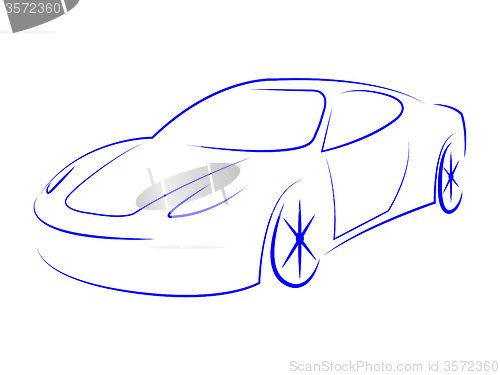 Image of Illustration Modern Represents Sport Car And Automotive