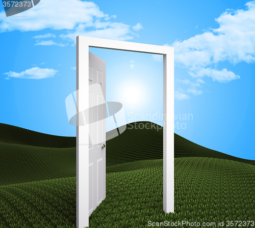 Image of Doorway Planning Indicates Target Goals And Aspire