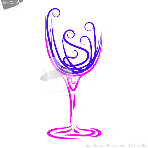 Image of Wine Glass Represents Winetasting Alcoholic And Celebrations