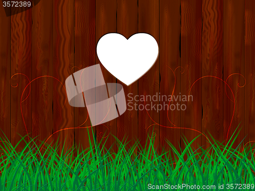 Image of Grass Nature Represents Heart Shape And Countryside