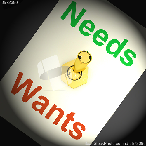 Image of Needs Wants Switch Shows Requirements And Luxuries