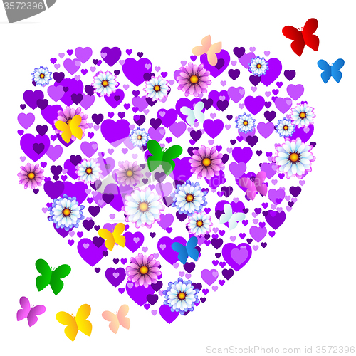 Image of Butterflies Nature Represents Valentines Day And Bloom