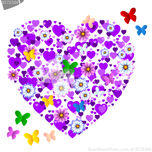 Image of Butterflies Nature Represents Valentines Day And Bloom