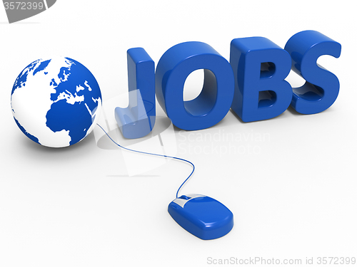 Image of Internet Jobs Indicates World Wide Web And Planet